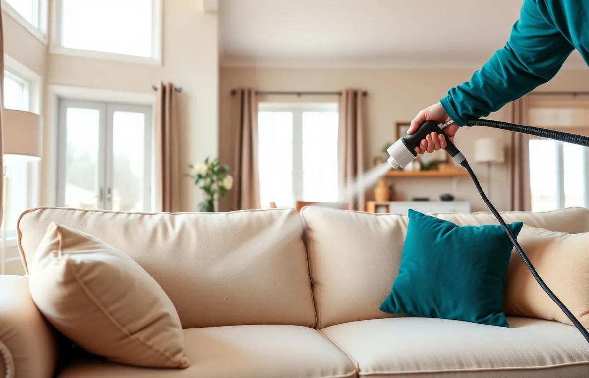 Upholstery and furniture steam cleaning in a Dickinson home